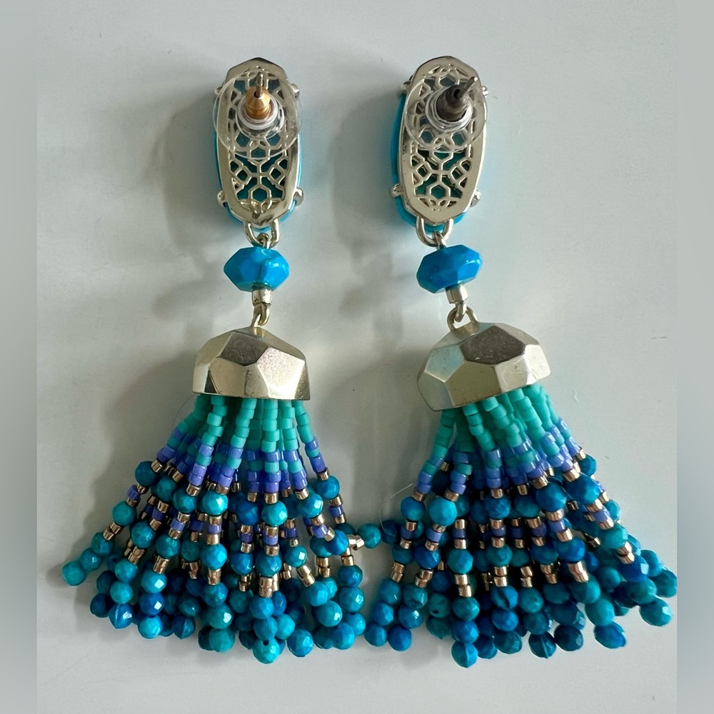 Kendra Scott Dove Tassel Earrings in Turquoise - Picture 5 of 6